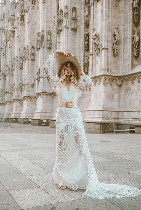 Layla Gown with Off White Slip - UK10