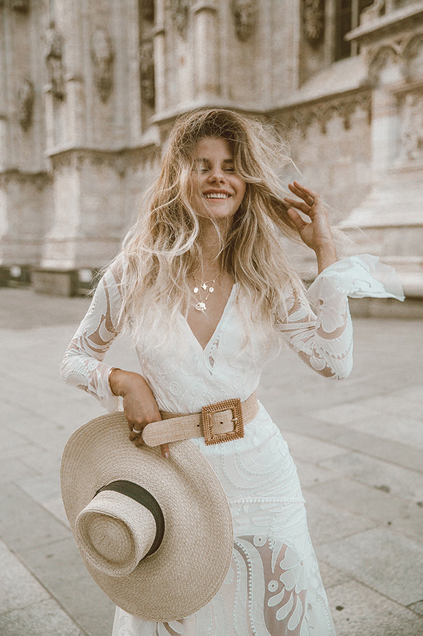 Layla Gown with Off White Slip - UK10