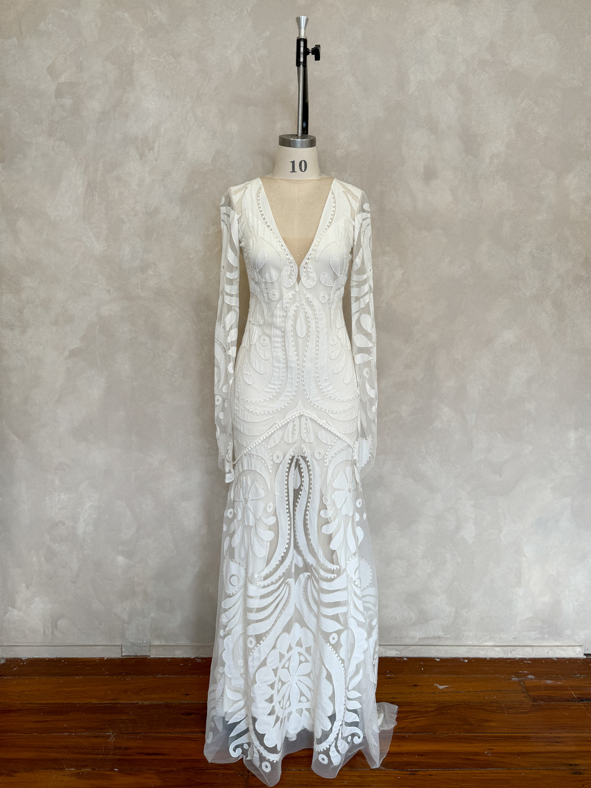 Layla Gown with Off White Slip - UK10